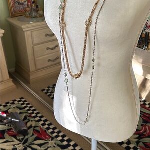 Elegant Gold Layered Necklaces; sold as set